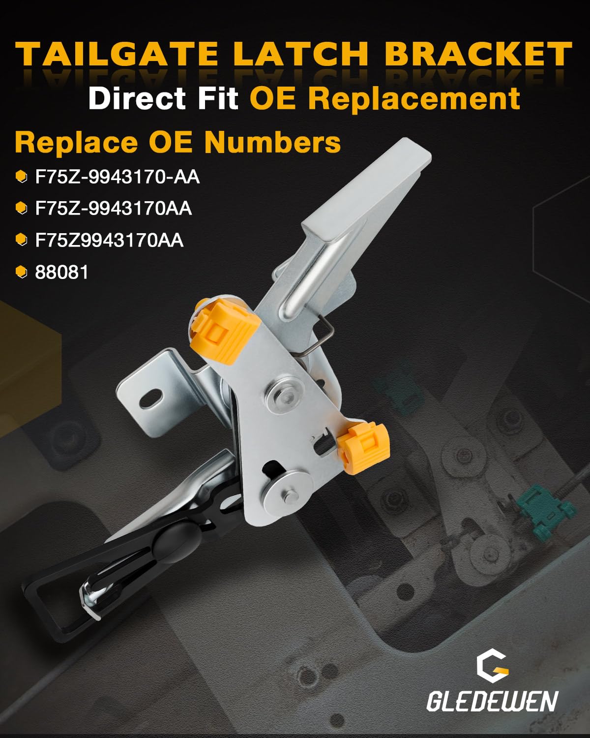 Gledewen side profile of the steel bracket illustrating heavy-duty construction and fit accuracy