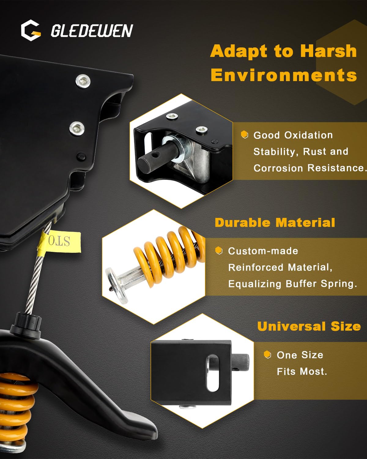 Gledewen cable routed through spare tire showing secure attachment benefit