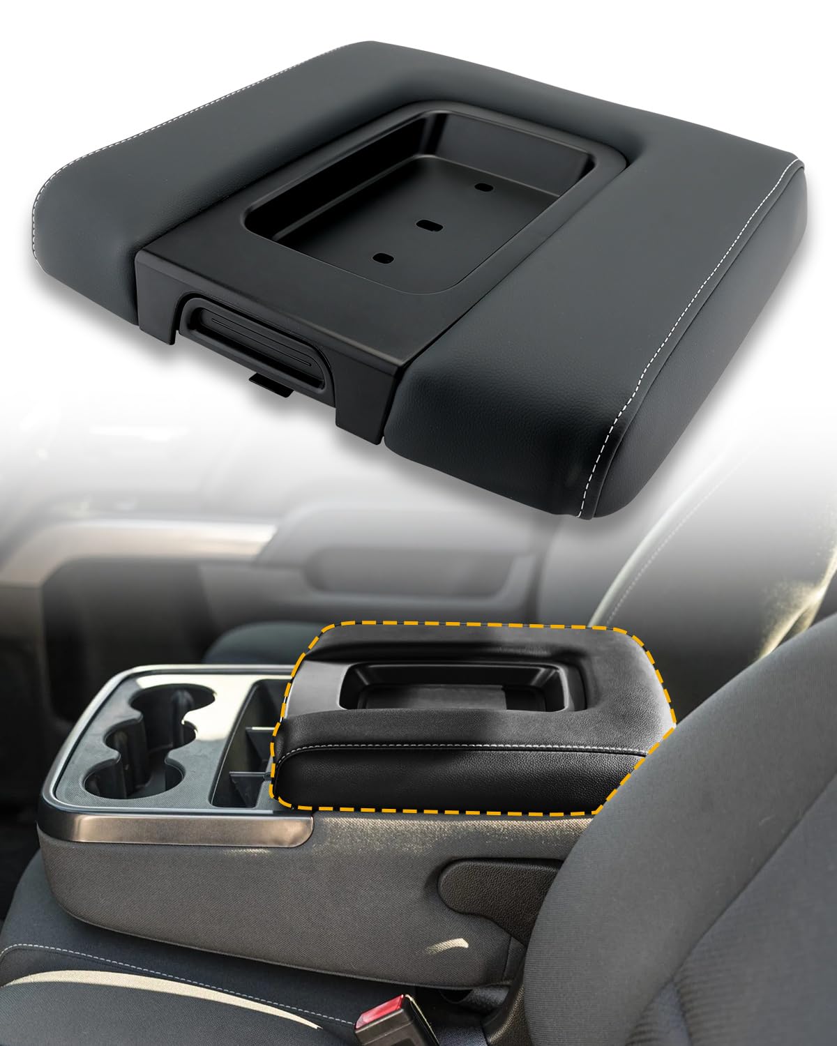 Gledewen front view armrest lid showing clean replacement and improved appearance