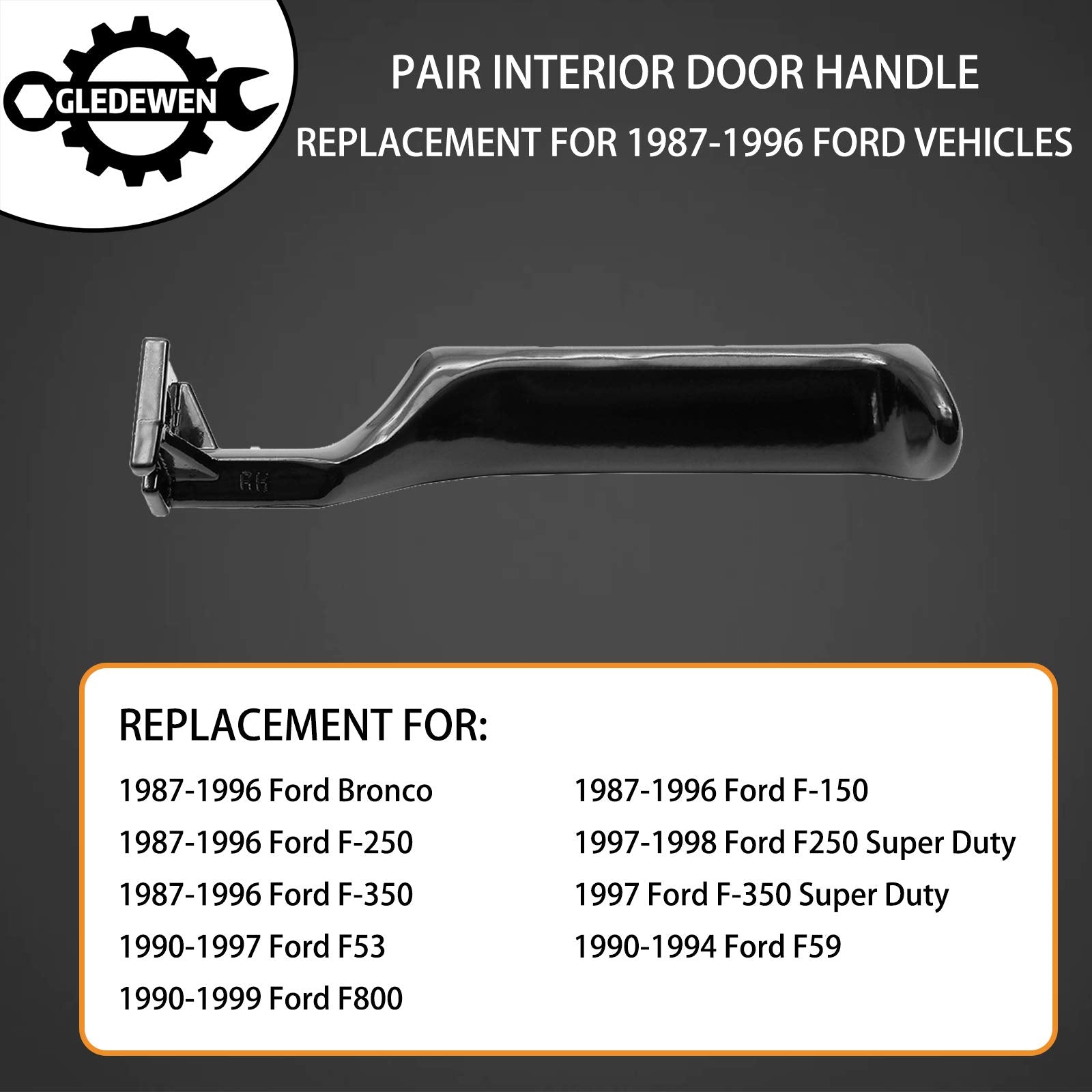 Gledewen handle installed in vehicle door demonstrating correct OEM-style operation