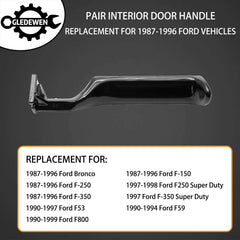 Gledewen handle installed in vehicle door demonstrating correct OEM-style operation
