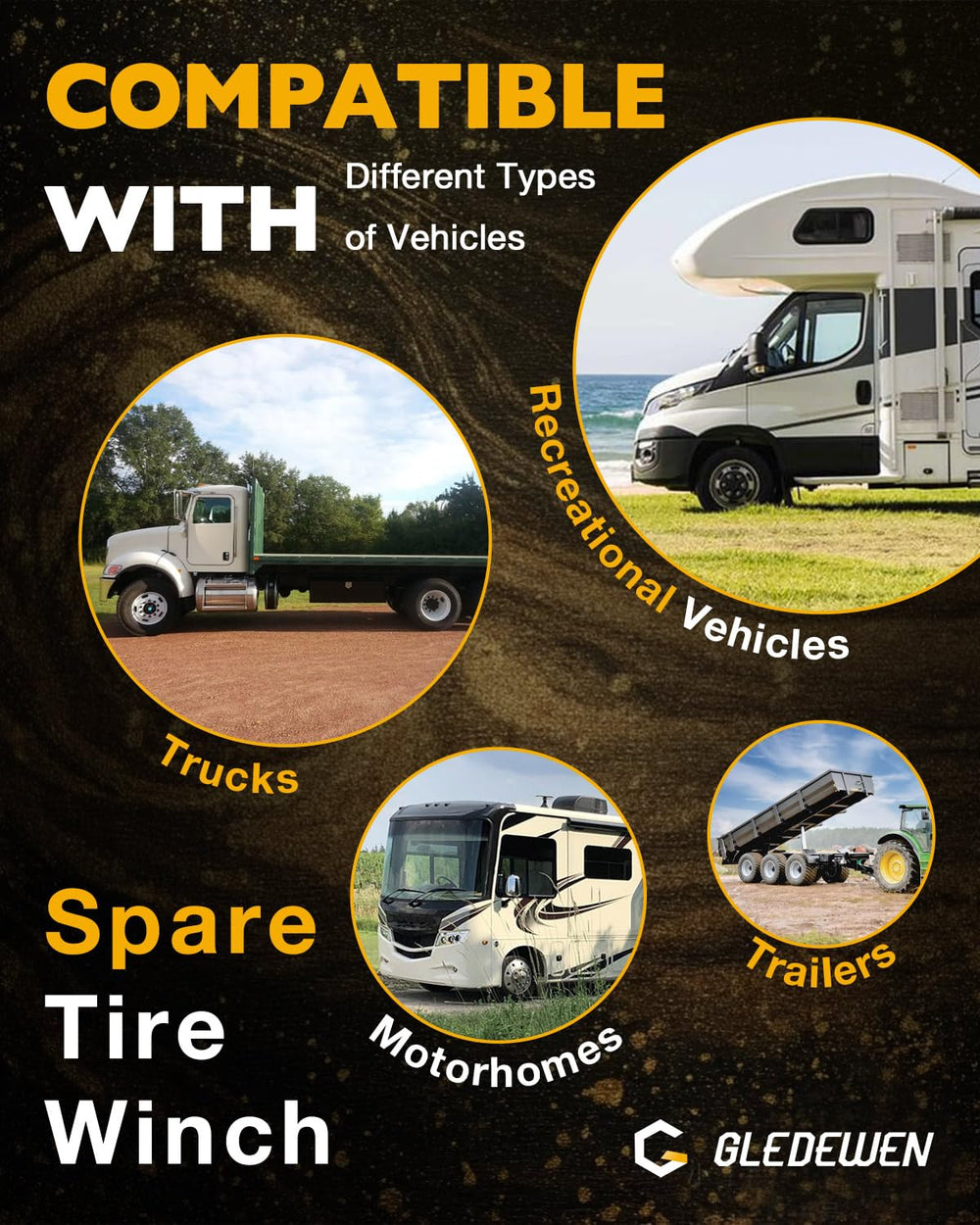 Gledewen mounted under RV showing convenient underbody access benefit