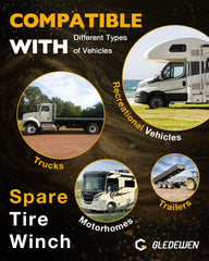 Gledewen mounted under RV showing convenient underbody access benefit