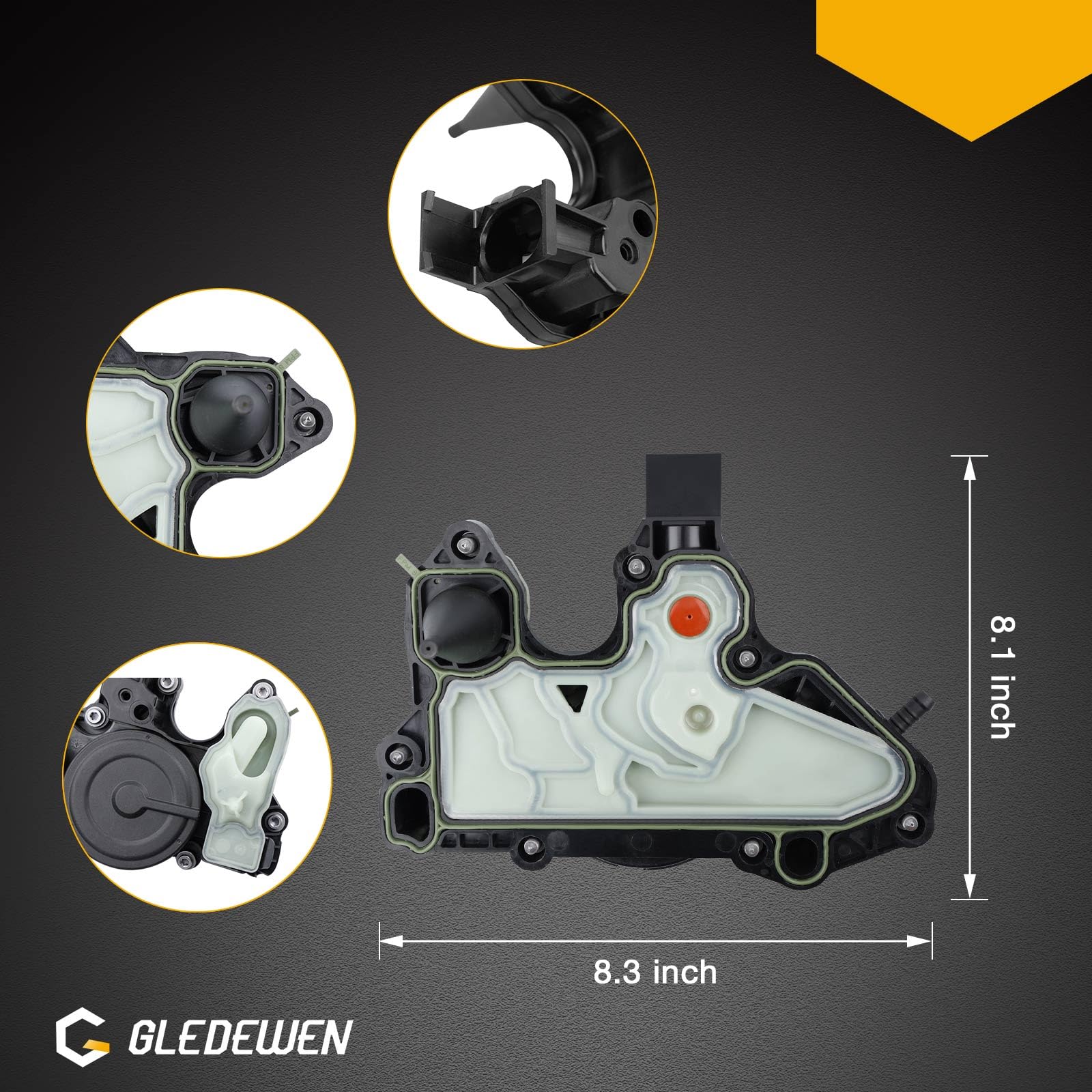 Gledewen PCV valve installed on engine demonstrating direct fit