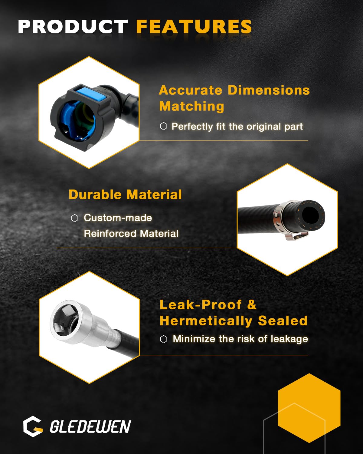 Gledewen plastic quick-connect fittings and accessories for easy install