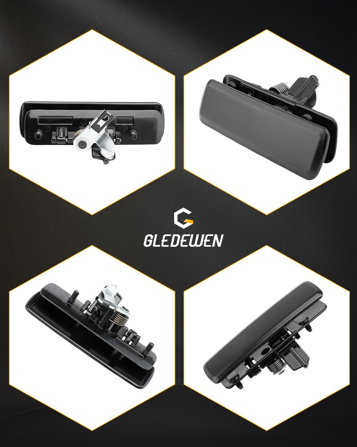 Gledewen handle beside ruler showing size and scale for confirming correct fit and part selection