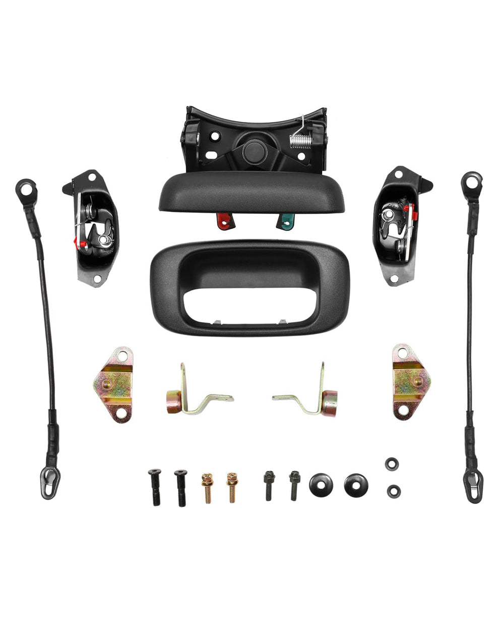Gledewen front view tailgate handle showing clean OEM style and improved usability