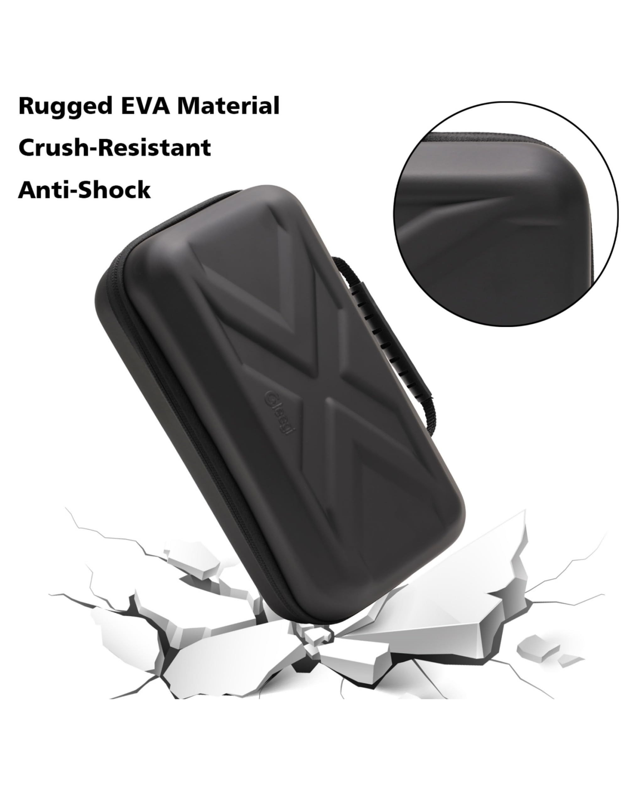 Gleegi zipper and handle detail for easy carrying and reliable closure