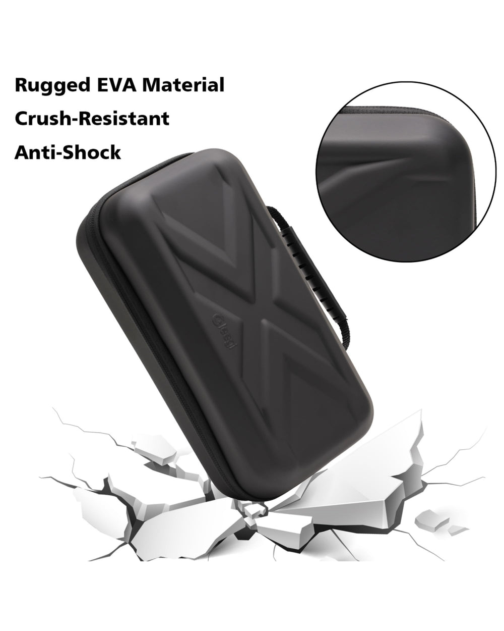 Gleegi zipper and handle detail for easy carrying and reliable closure