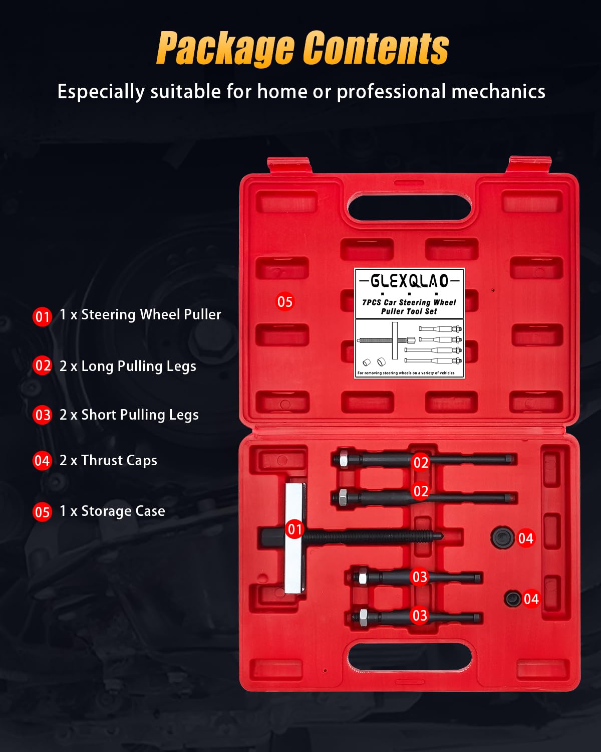 GLEXQLAO next to wrench showing compact size and portability