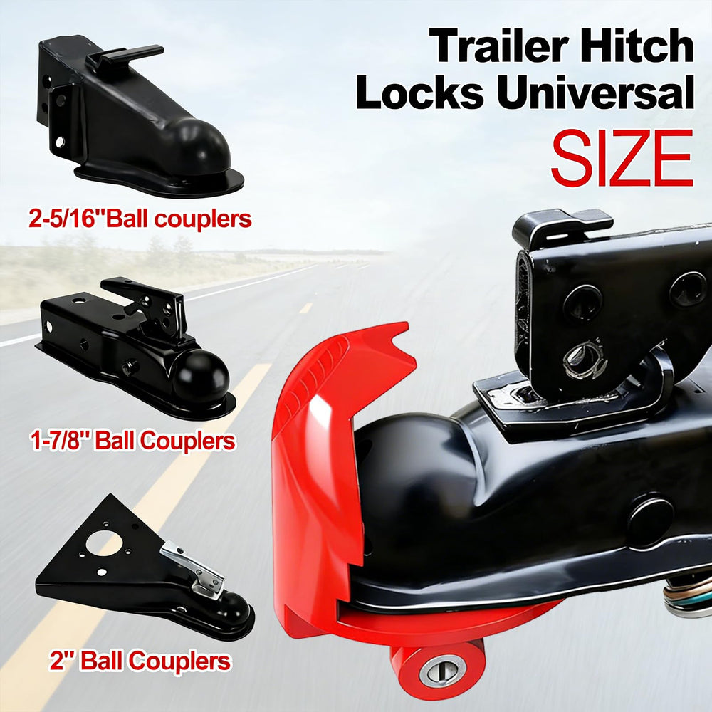 Glieskir lock on a trailer at campsite illustrating outdoor security and theft prevention