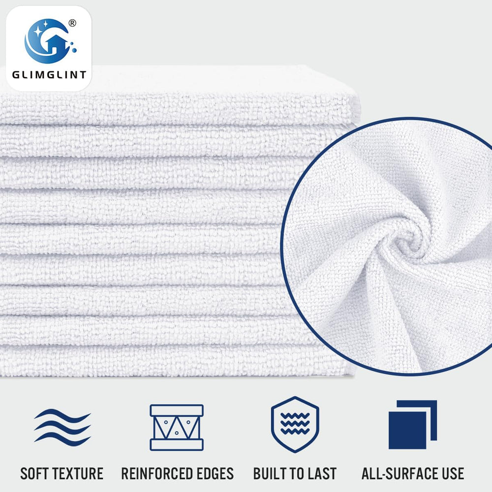 GLIMGLINT cloth wiping car dashboard demonstrating gentle safe cleaning benefit