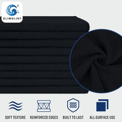 GLIMGLINT cloth held in hand demonstrating 14 x 12 inch practical size