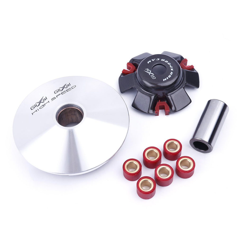 Glixal variator front assembly showing machined face for improved engagement