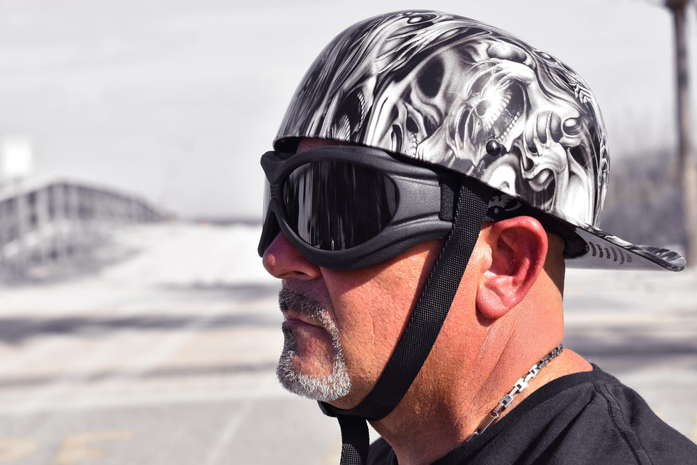 Global Vision rider using goggles outdoors showing protection and versatility