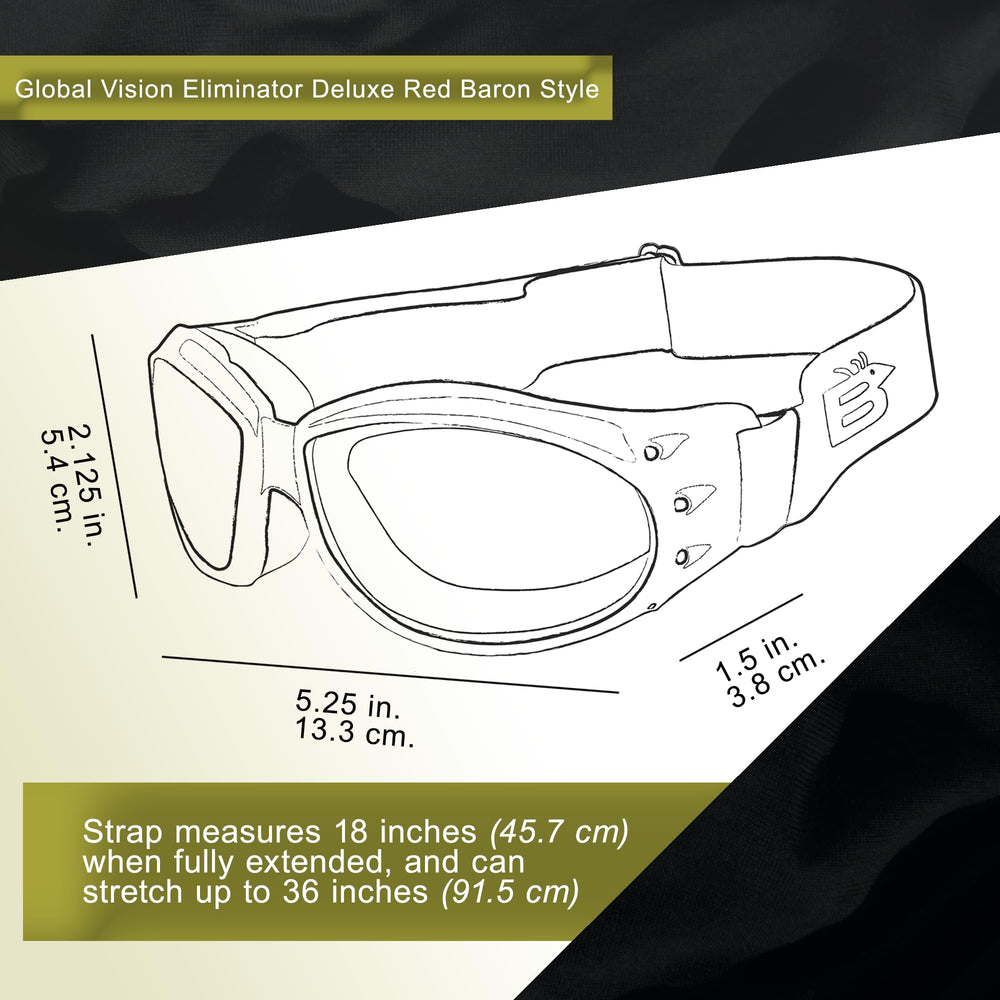 Global Vision clear lens close-up highlighting impact-resistant clarity