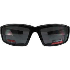 Global Vision smoke lens close-up highlighting glare reduction for daytime riding