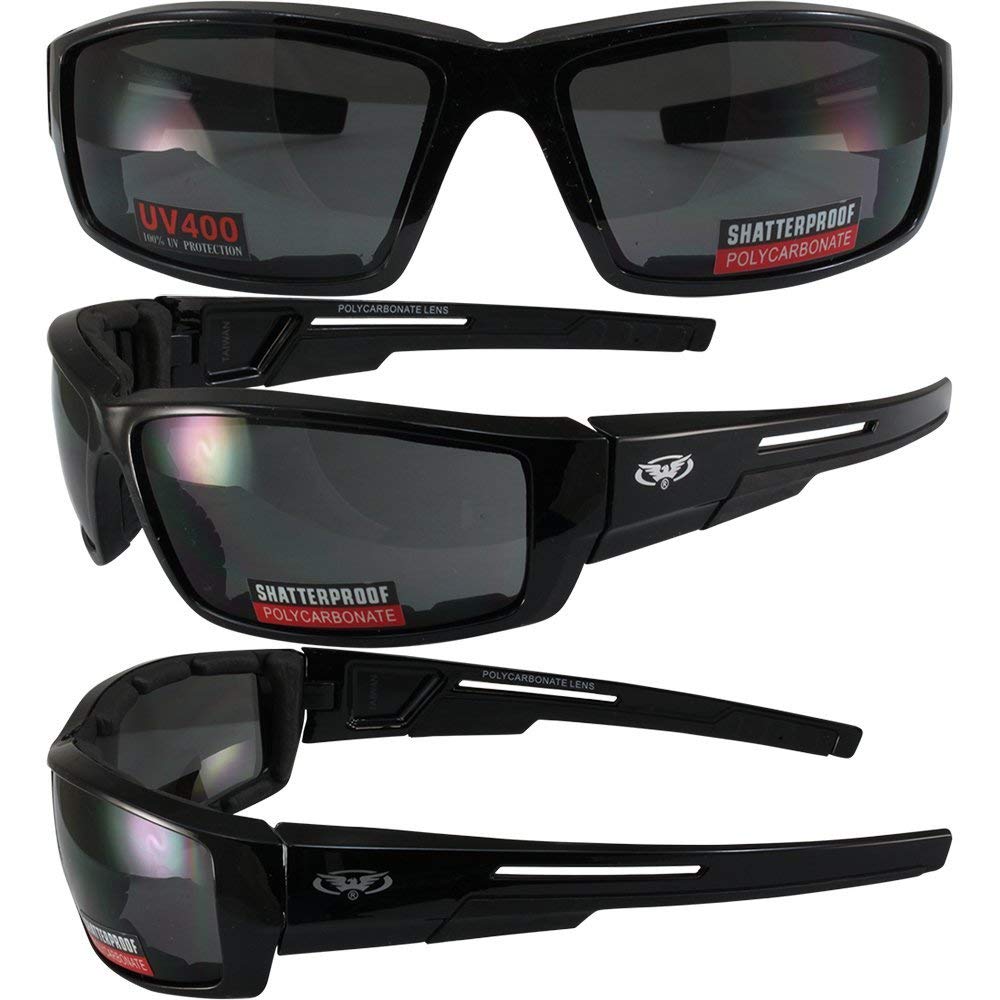 Global Vision double-injected rubber temples showing grip and durability