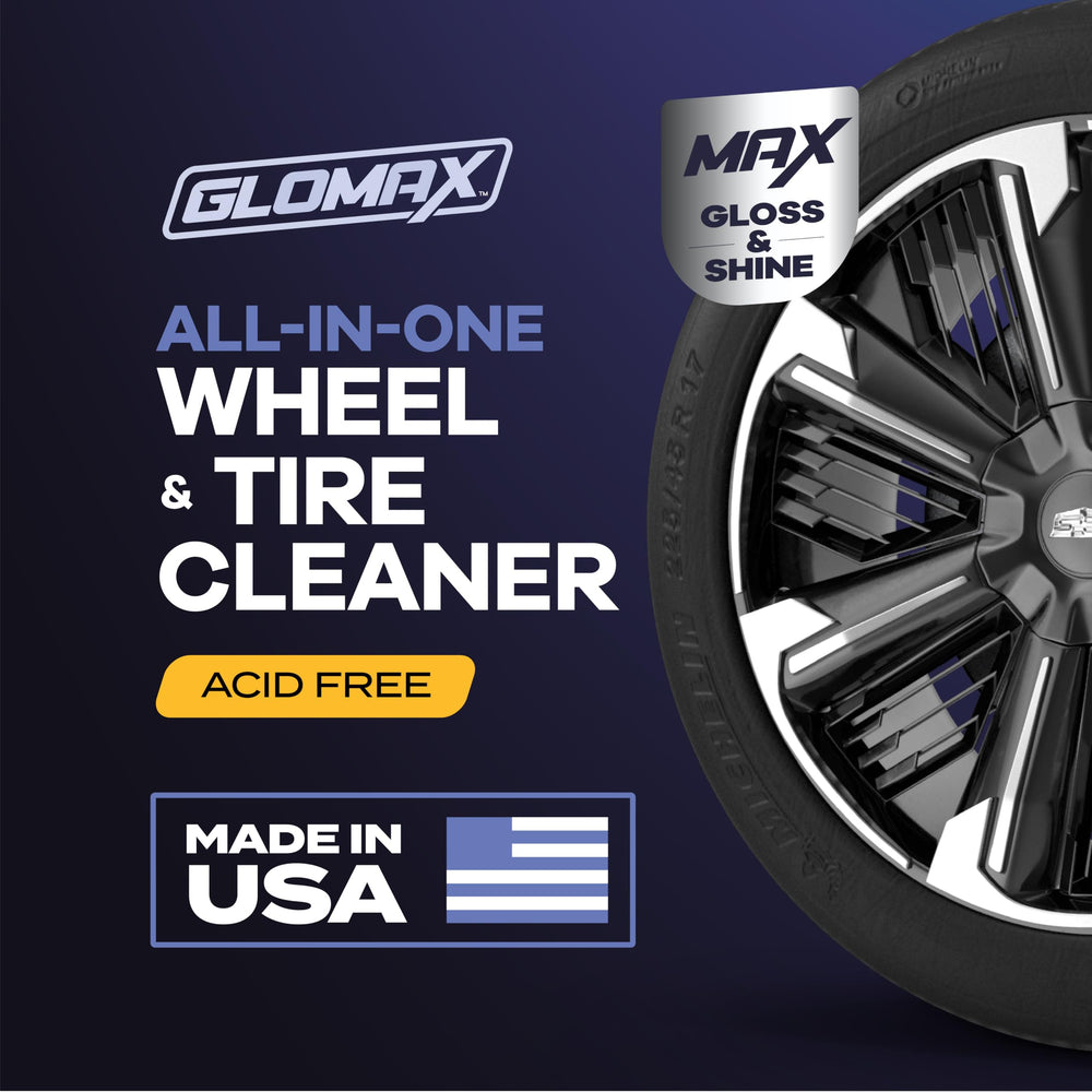 GLOMAX lifestyle scene of detailing kit using cleaner for professional results