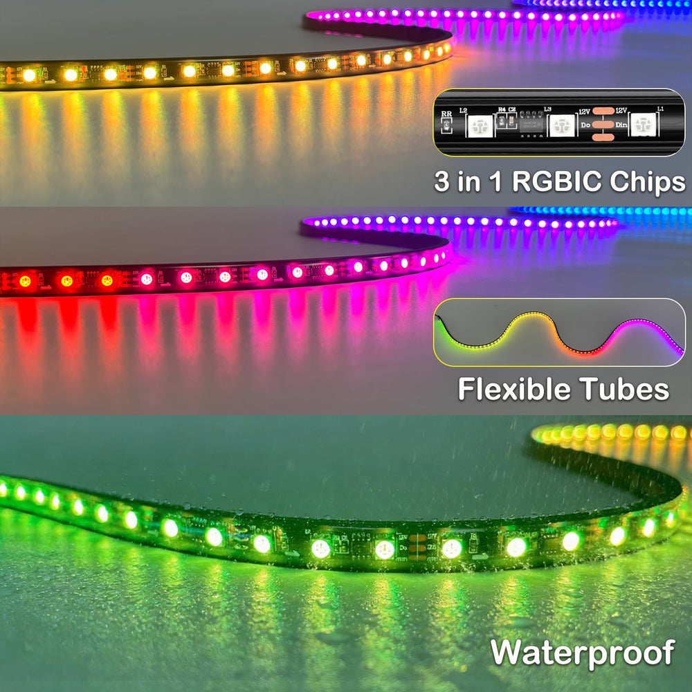 Glowlendra remote and app interface showing precise color and mode control