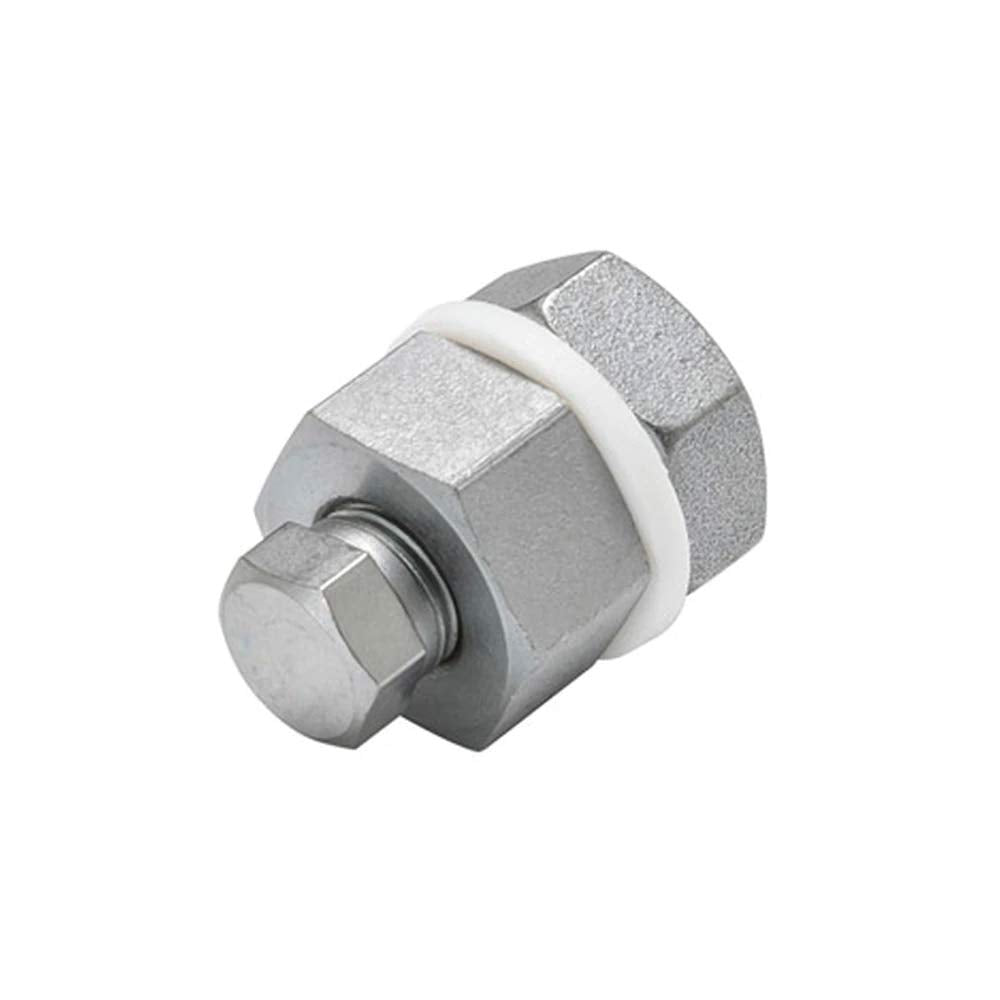 GlowShift adapter front view showing threaded port and nut, easy sensor fitment benefit