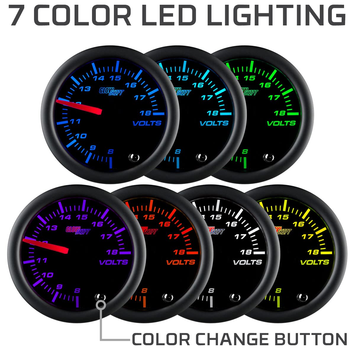 GlowShift wiring harness and mounting hardware display for easy DIY installation