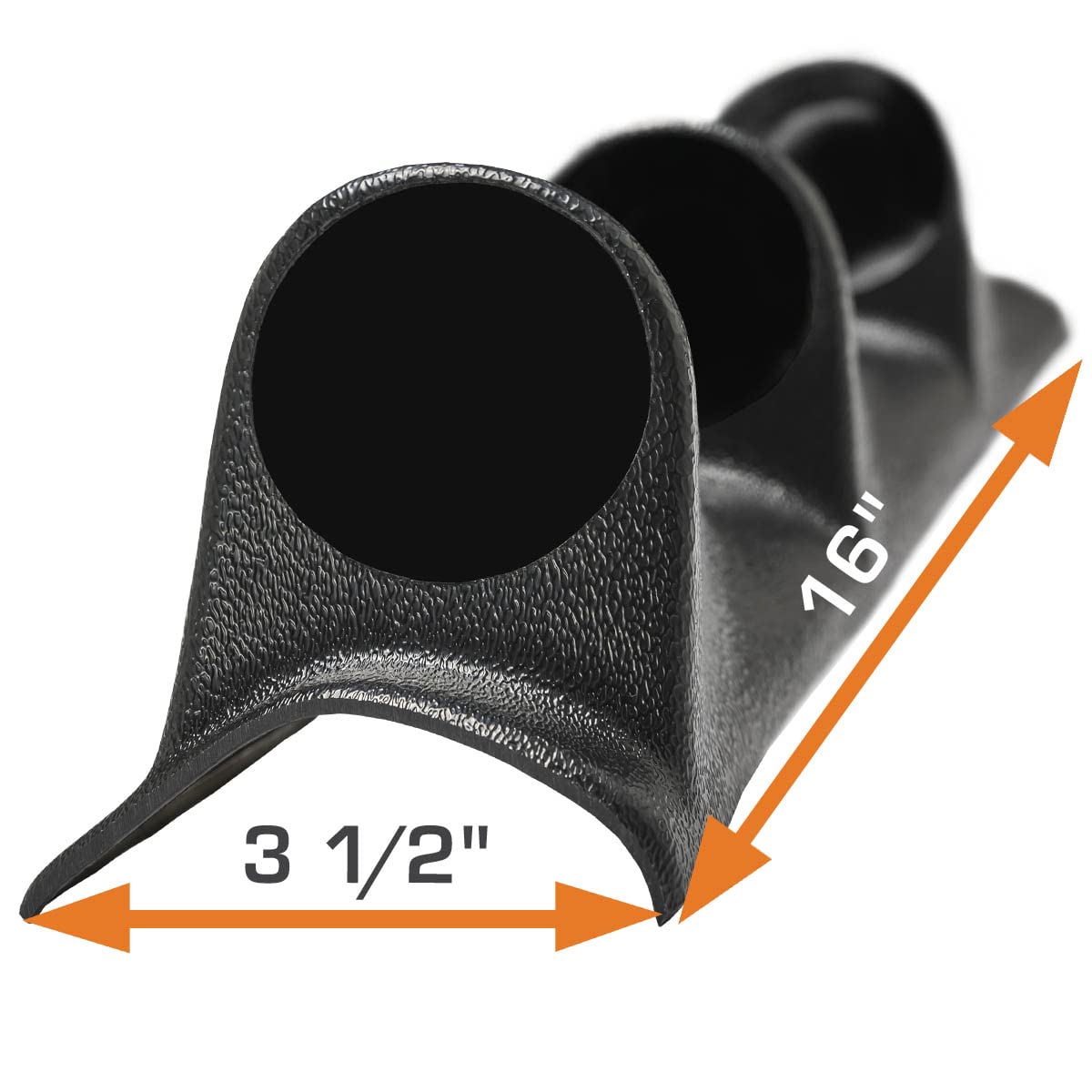 GlowShift foam backing and hardware visible, provides secure vibration-damping fit