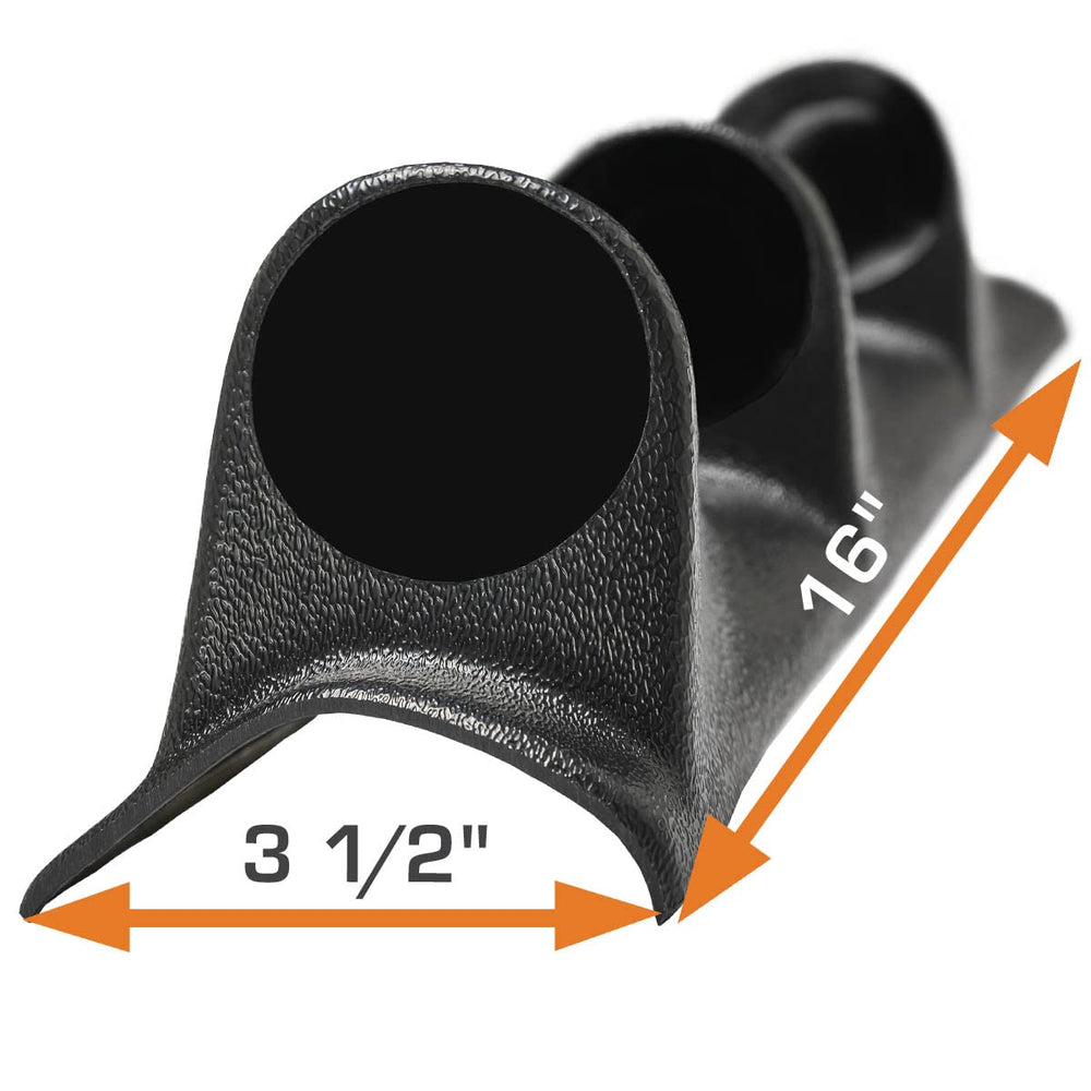 GlowShift foam backing and hardware visible, provides secure vibration-damping fit