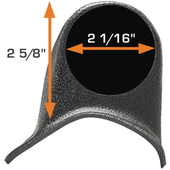 GlowShift installed on vehicle A-pillar showing three gauges, enhances driver monitoring