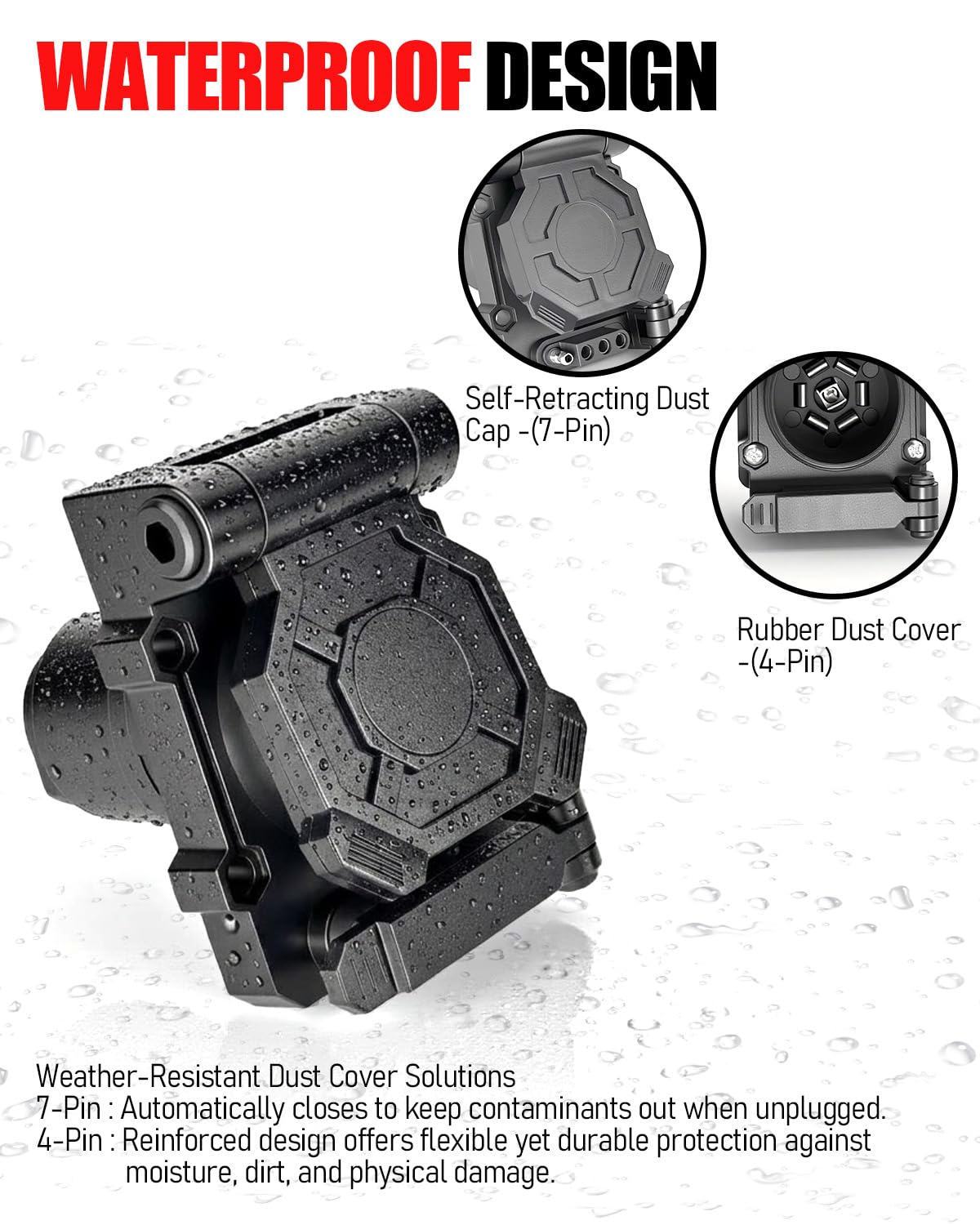 GLUWPA spring covers closed protecting sockets from dirt and moisture benefit