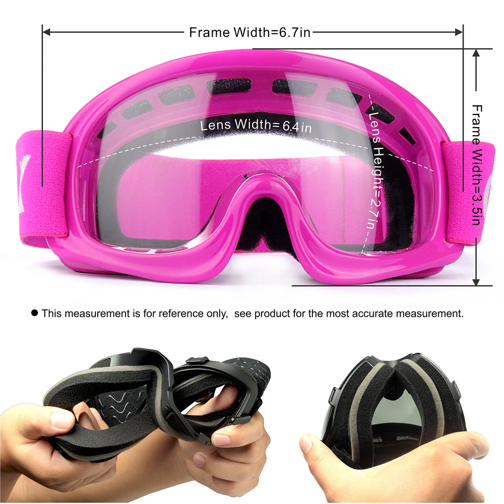 GLX lens detail showing anti-fog and UV380 marking for clear vision