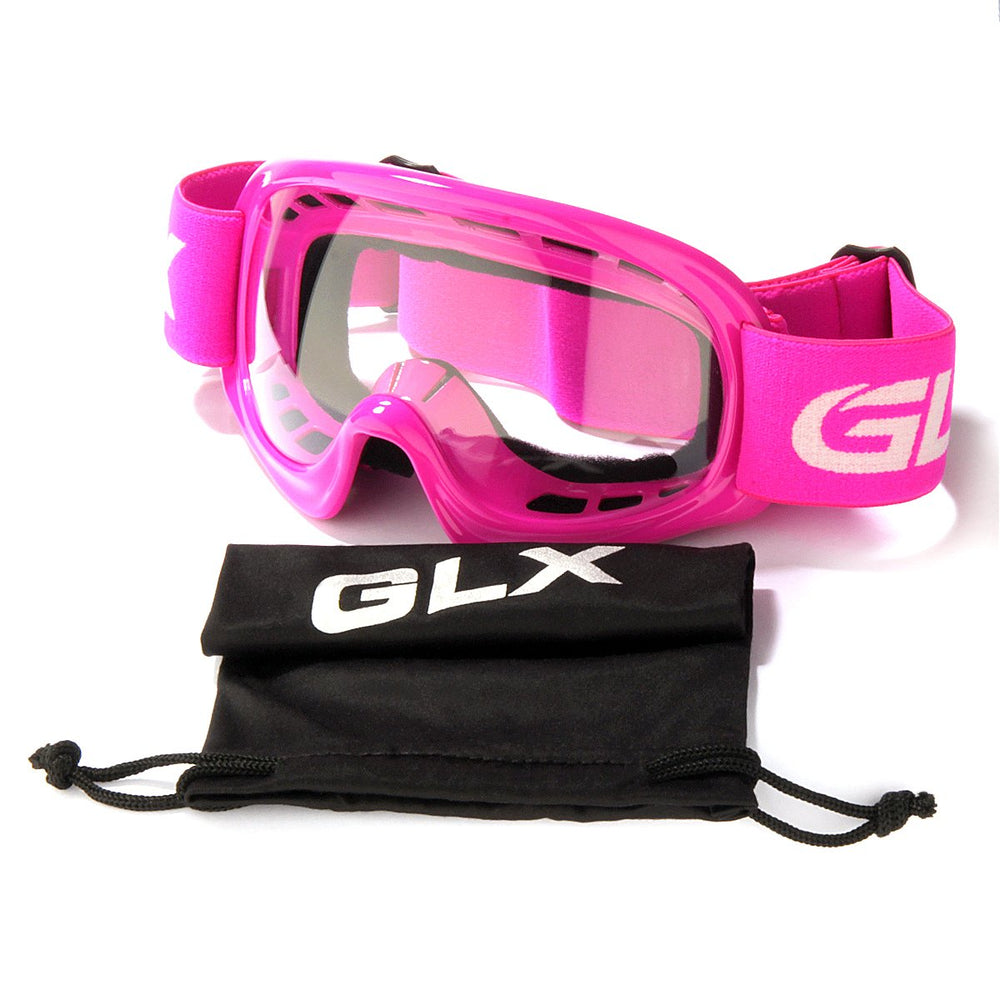 GLX goggles beside a ruler for size scale showing youth-friendly dimensions