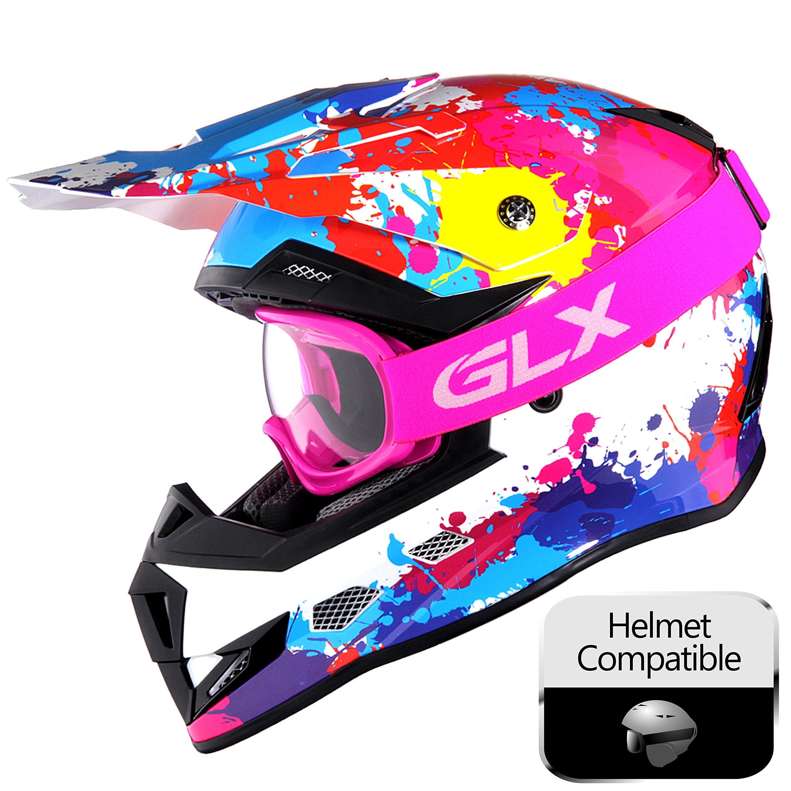 GLX goggles worn with GLX helmet illustrating integrated fit and stability