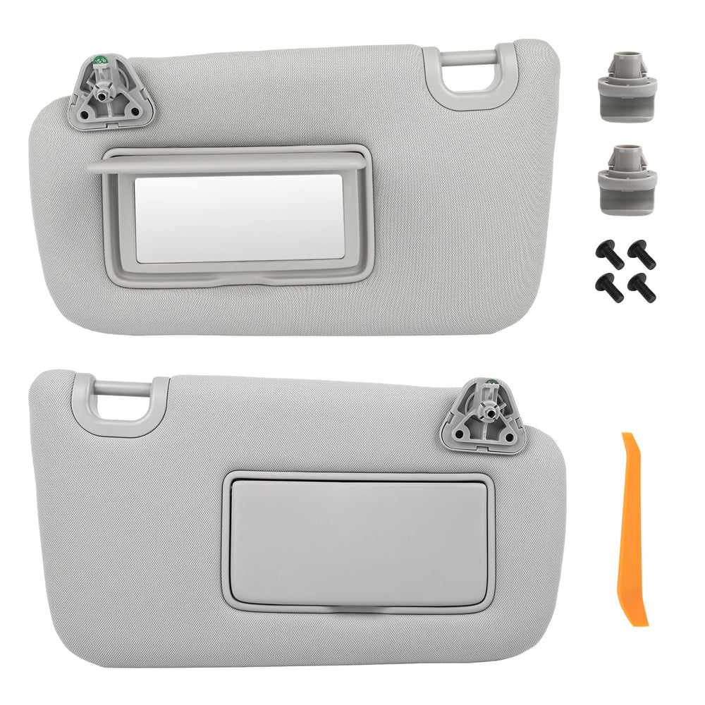 GlymXia sun visor front view matching Atlas Grey interior and restoring cabin look