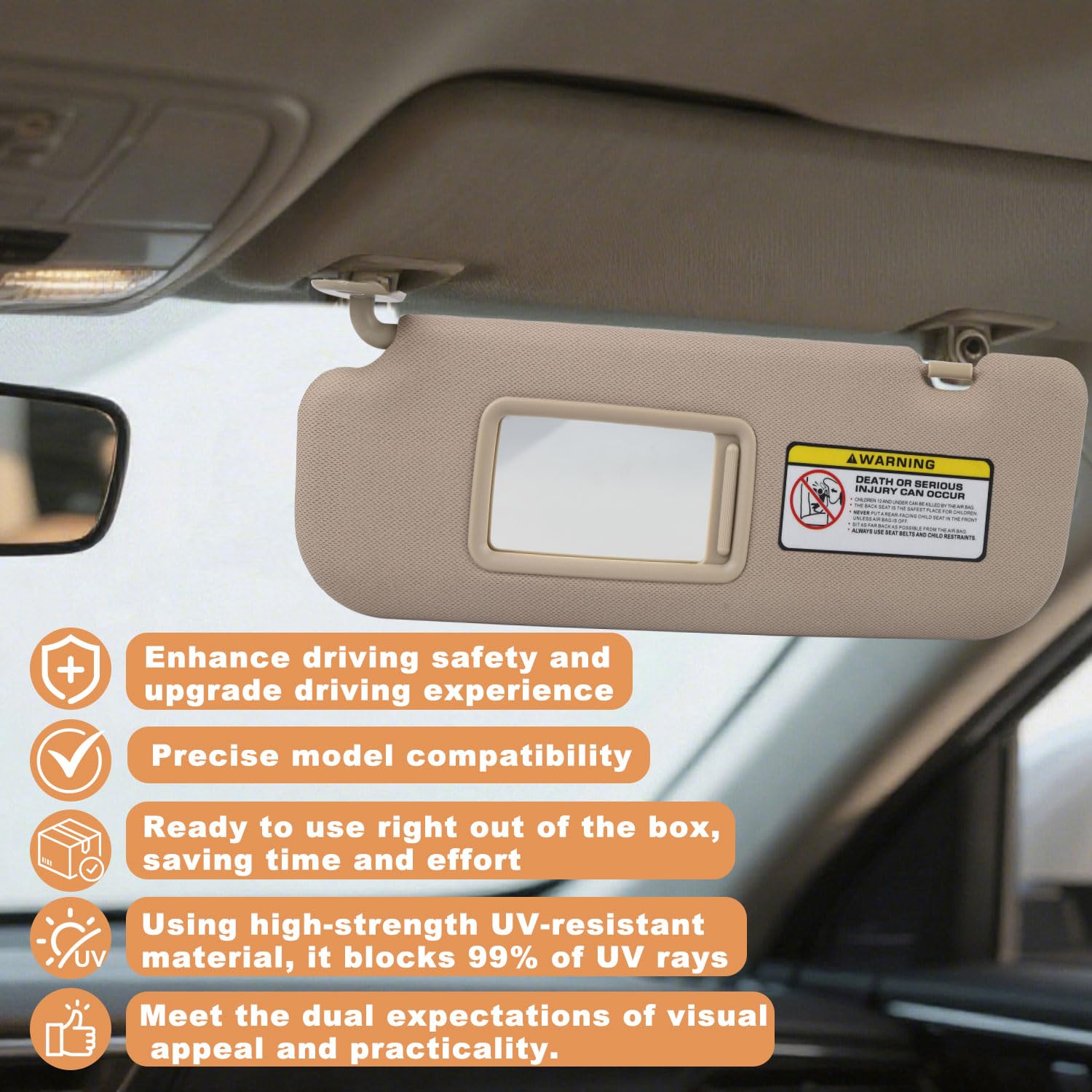 GlymXia visor mounted in cabin demonstrating seamless interior integration