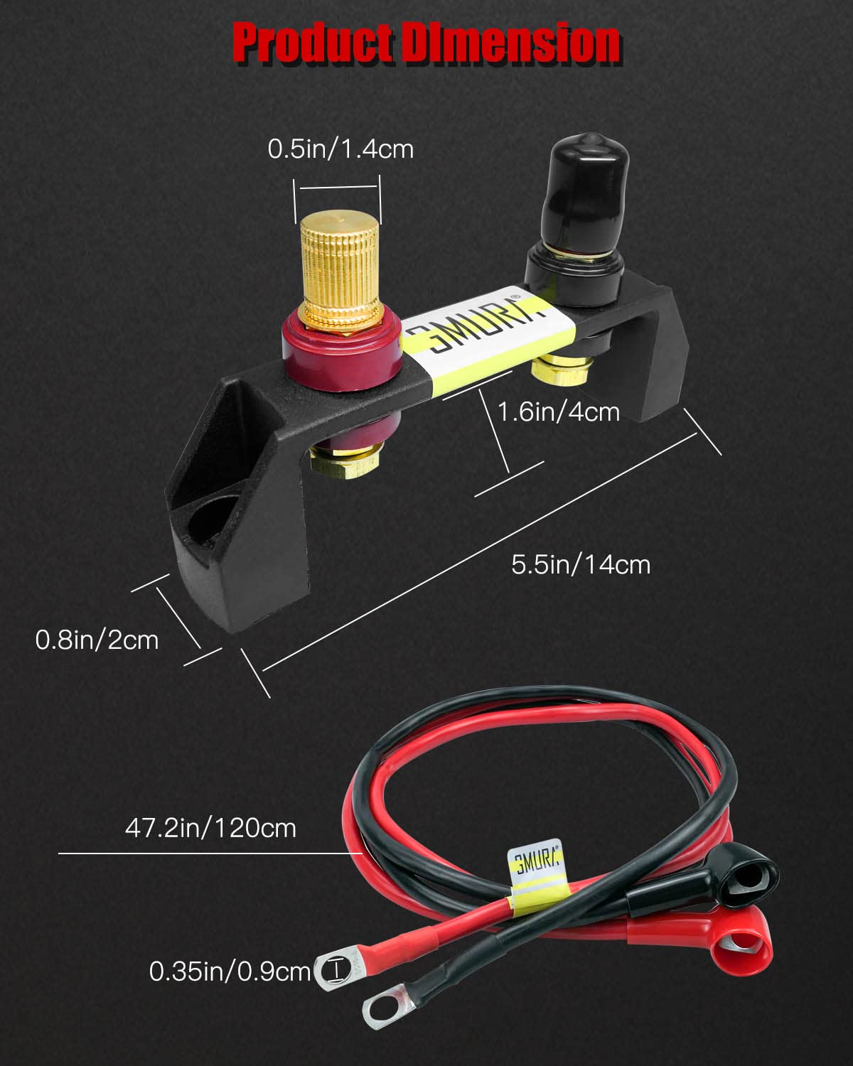 GMURA mounting bracket and included screws for secure installation
