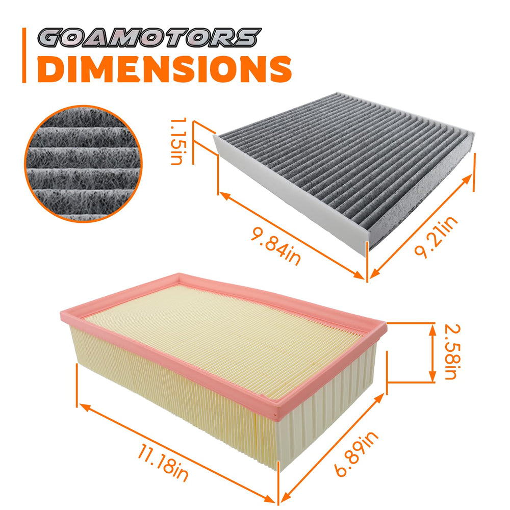 GoaMotors filters installed in engine bay demonstrating correct OEM fitment