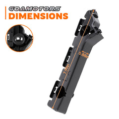 GoaMotors LH bracket close-up showing durable material and longevity