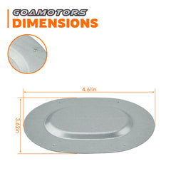 GoaMotors side profile of an oval drain plug cover highlighting low-profile fit and easy installation
