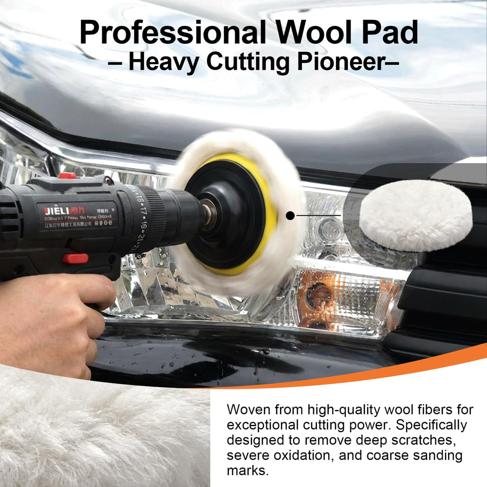 GOH DODD pads on a polisher in use demonstrating precise spot correction