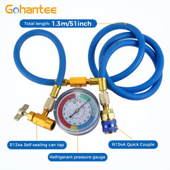 gohantee closeup of 200 PSI gauge face for clear pressure and temperature readings