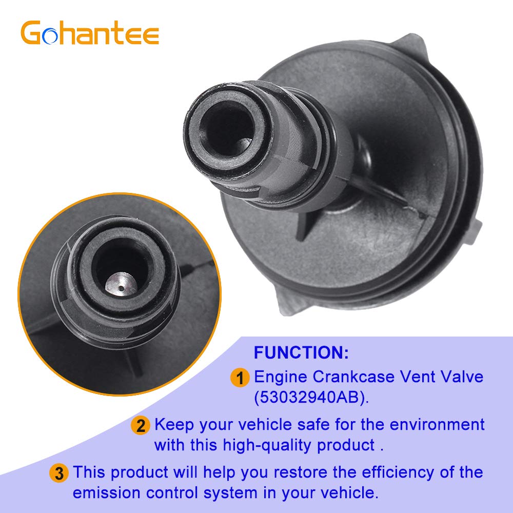 gohantee PCV valve close-up of ABS material for durability benefit