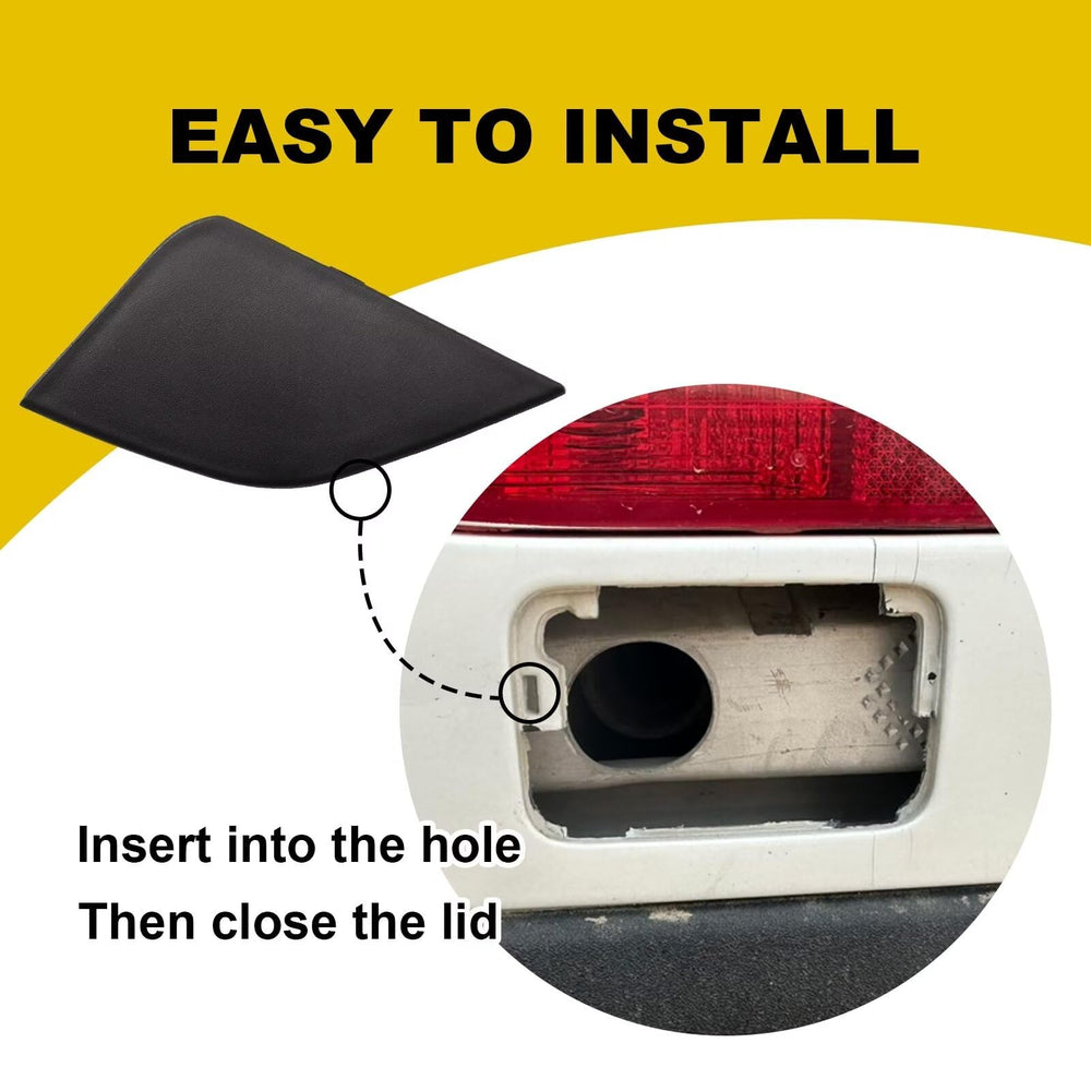 Goholy tow hook cover clipped into bumper showing secure mounting