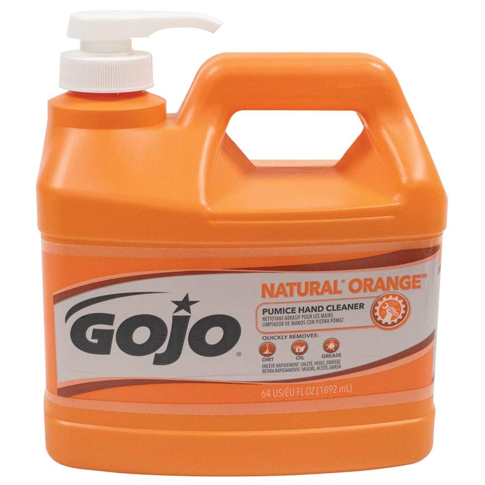 GOJO front pump bottle showing label and pump for easy dispensing