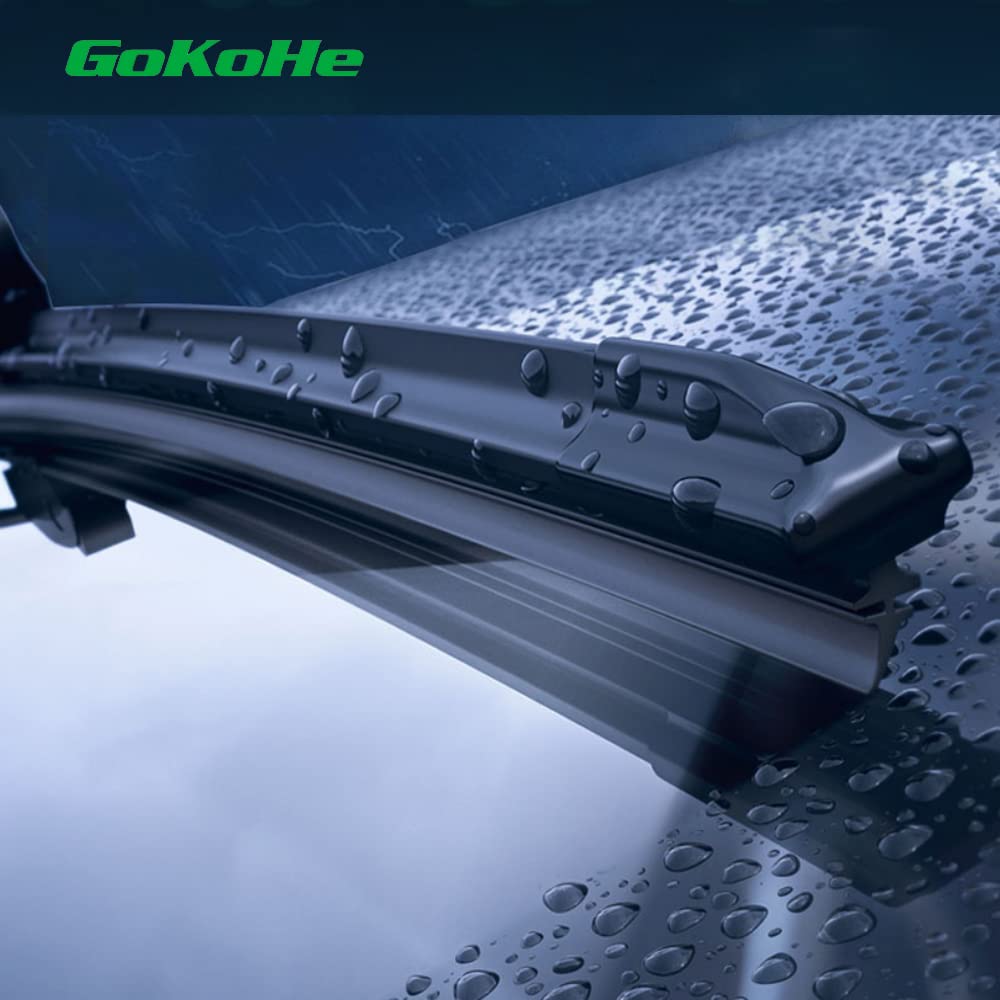 GoKoHe blades on a car in rain improving road visibility and safety