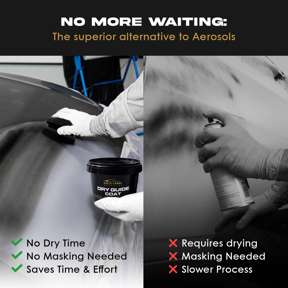 Gold Label Detailing during sanding highlighting defect identification benefits
