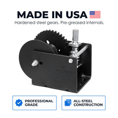 Goldenrod WG2000HEX internal gears close-up highlighting hardened steel and durable construction