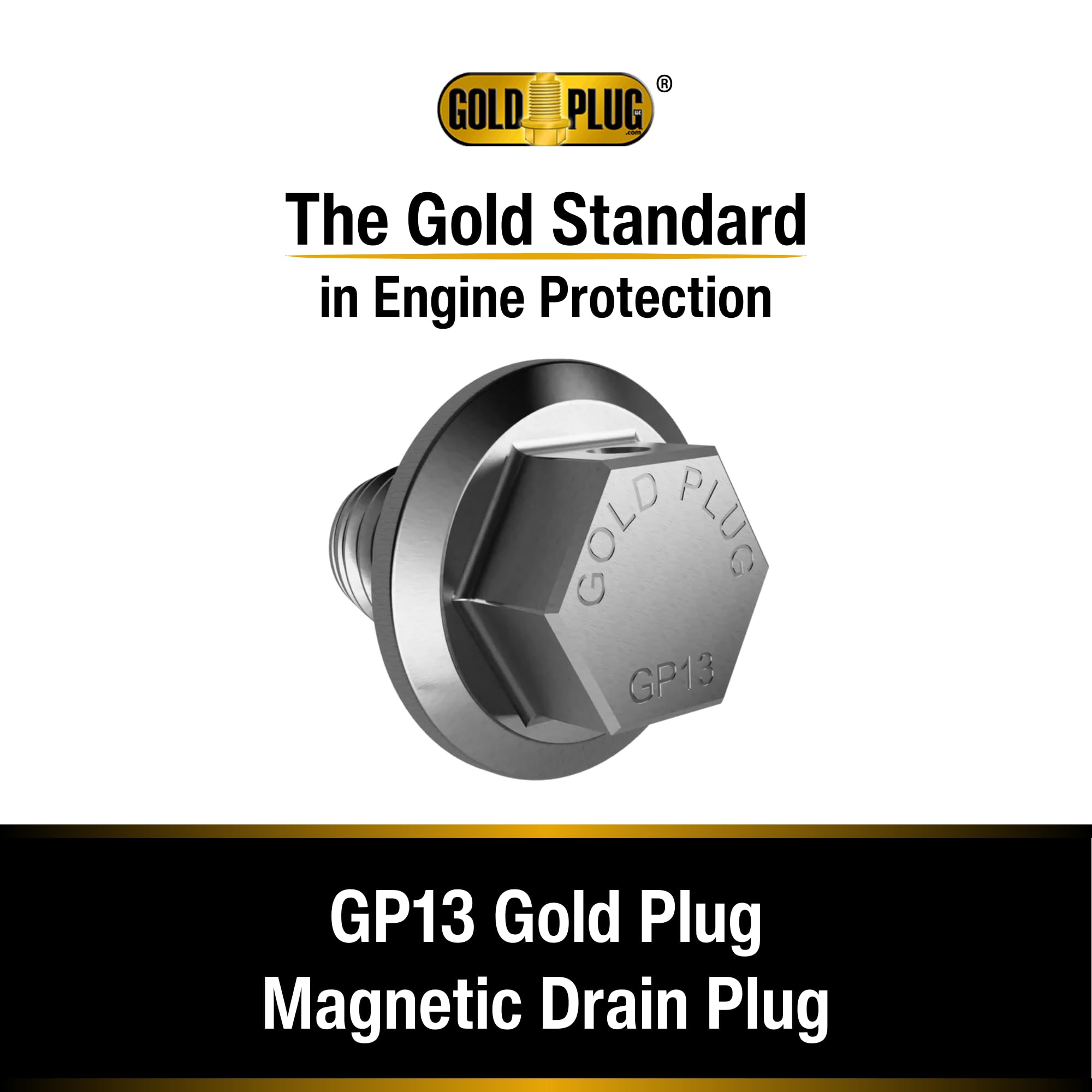 GoldPlug GP13 installed in oil pan demonstrating easy replacement and fitment