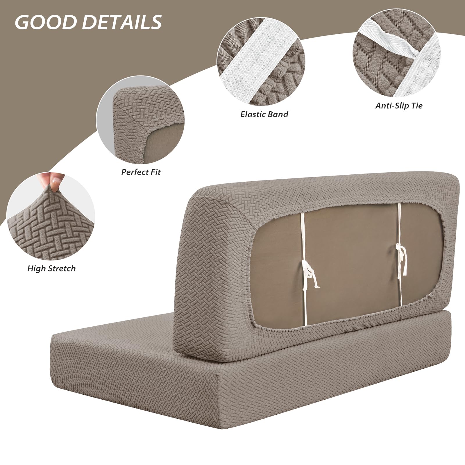 Gollense backrest cover elastic detail illustrating secure fit and reduced shifting during travel