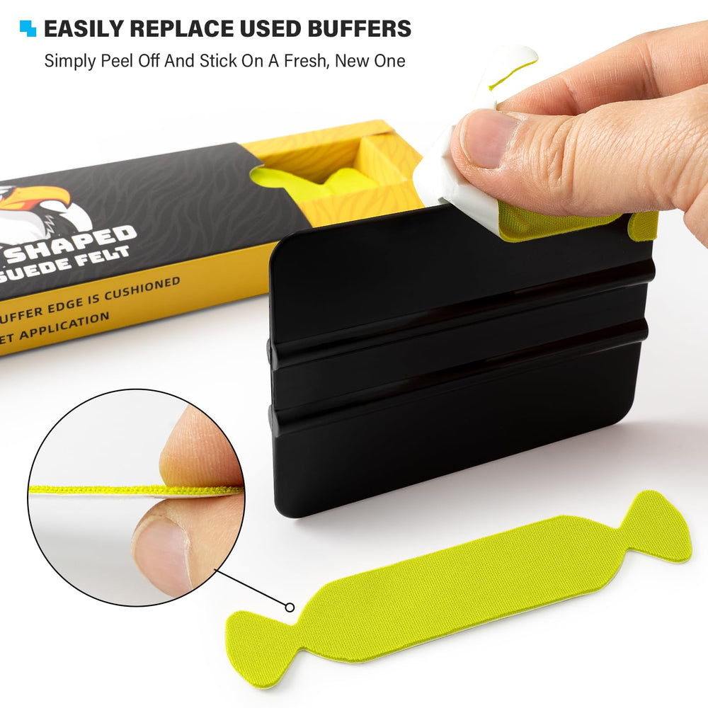 Gomake adhesive backing detail demonstrating clean removal benefit